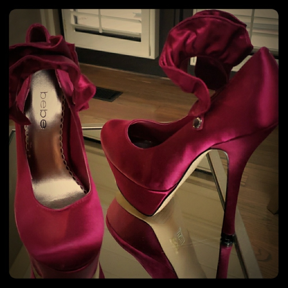 Purple Satin High heel